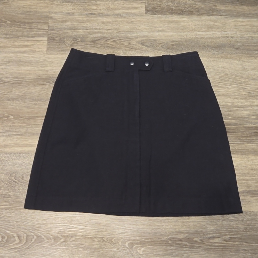 LOFT navy cotton stretch short skirt sz 6